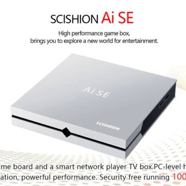 $89 with coupon for Scishion Ai SE Game Box Smart Multimedia Player – SILVER EU PLUG from GearBest