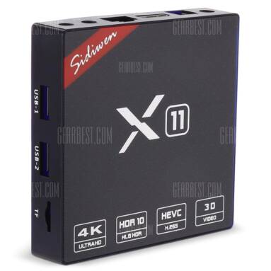 $29 flashsale for Sidiwen X11 TV Box  –  1GB RAM + 8GB ROM  EU PLUG from Gearbest