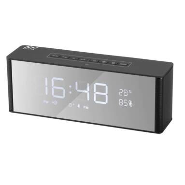 $26 with coupon for Siroflo LP – 06 Alarm Clock Bluetooth Speaker – BLACK from GearBest