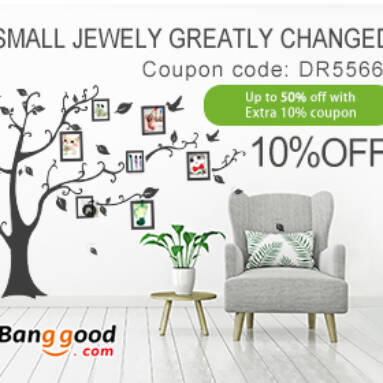 10% OFF for Home Decorative Products from BANGGOOD TECHNOLOGY CO., LIMITED