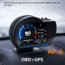 38 يورو مع كوبون للسيارة الذكية OBD2 GPS Gauge HUD Head-Up Digital Display Speedometer Turbo RPM Alarm من BANGGOOD