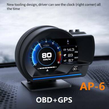 €40 with coupon for Smart Car OBD2 GPS Gauge HUD Head-Up Digital Display Speedometer Turbo RPM Alarm from EU CZ warehouse BANGGOOD