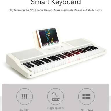 €249 with coupon for TheONE TOK1 Smart Electronic Organ from Xiaomi Youpin Beginner Music Instrument CHAMPAGNE from GearBest