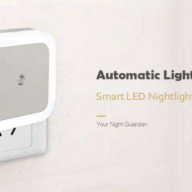 $1 with coupon for Smart LED Night Light Bedroom Induction Lamp – White EU Plug from GEARBEST