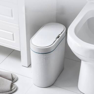 €24 with coupon for Smart Sensor Trash Can Electronic Automatic Household Bathroom Toilet IPX5 Waterproof Garbage Can from BANGGOOD
