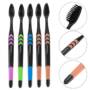 Soft Bristles Bamboo Charcoal Nano Toothbrush 5-color Design 10pcs