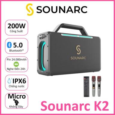 €139 with coupon for Sounarc K2 Karaoke Bluetooth Speaker 200W from EU warehouse GEEKBUYING