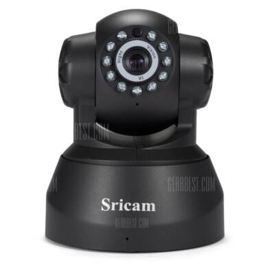 $23 with coupon for Sricam SP012 720P H.264 Wifi IP Camera Wireless ONVIF Security  –  US PLUG  BLACK from GearBest