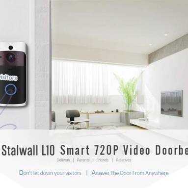 €30 with coupon for Stalwall L10 Wireless Smart Video Doorbell Home Security Camera PIR Detection Micro SD Local Storage from GEARBEST