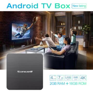 $24 with coupon for Sunvell H3 2GB RAM + 16GB ROM TV Box – BLACK EU PLUG from Gearbest