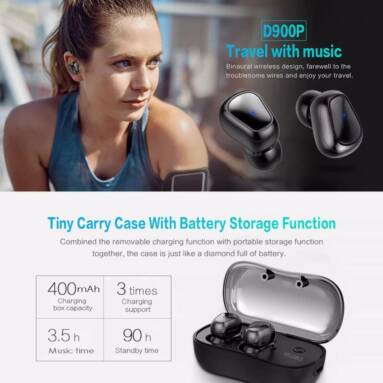 $35 with coupon for Syllable D900P TWS Bluetooth Earphones Stereo Earbuds from Gearbest