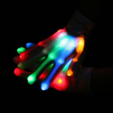 39% OFF 1 Pair of Colorful LED Luminous Unisex Skeleton Gloves,limited offer $6.49 from TOMTOP Technology Co., Ltd