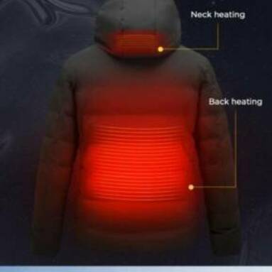 €24 with coupon for TENGOO Smart Heated Hooded Coat 2 Places Heated 3-Gears Down Jacket USB Electric Heating Jacket Winter Warm Fishing Skiing Camping from BANGGOOD