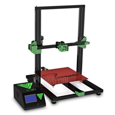 $349 flashsale for TEVO Tornado Most Assembled Full Aluminum Frame 3D Printer  –  US PLUG 220V  BLACK AND GREEN from GearBest