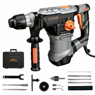 €48 with coupon for TOPSHAK TS-HD1 110V/220V 1500W 6J 12Ibs. Portable Electric Rotary Hammer Impact Drill Variable Speed w/Accessories from EU CZ warehouse BANGGOOD