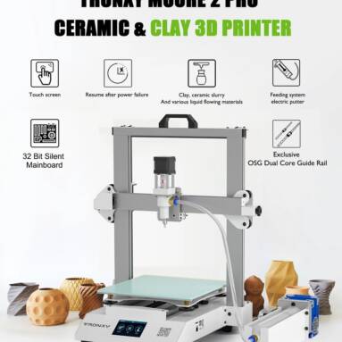 €699 with coupon for TRONXY Moore 2 Pro Ceramic Clay 3D Printer from EU warehouse GEEKBUYING