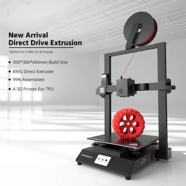 €309 with coupon for TRONXY XY-3 Pro V2 Direct Drive 3D Printer 300x300x400mm Upgraded BMG Extruder 3D Printer Fast Assembly with Glass Platform from EU warehouse GEEKBUYING