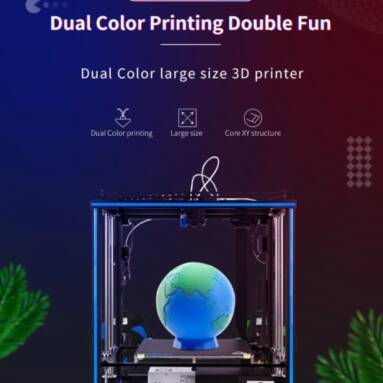 €380 with coupon for TRONXY® X5SA-400-2E Dual Extruder Mix Color 3D Printer with 400*400*400mm Printing Area / Ultra Quiet Printing / Corexy Double Z Axis / 24V Power Supply  from EU CZ warehouse BANGGOOD