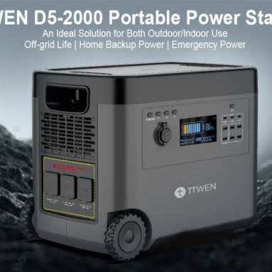 €722 with coupon for TTWEN D5 2000W Portable Power Station from EU warehouse BANGGOOD
