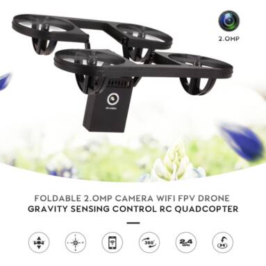 $44 with coupon for TYRC TY6-1 Foldable 2.0MP Camera Wifi FPV Drone Gravity Sensing Control Altitude Hold Headless Mode RC Quadcopter from TOMTOP