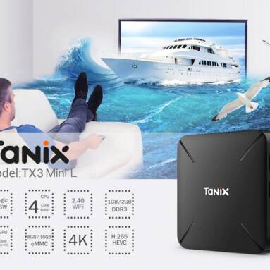 $32 with coupon for Tanix TX3 Mini L TV Box – BLACK 2GB RAM + 16GB ROM EU plug from GearBest