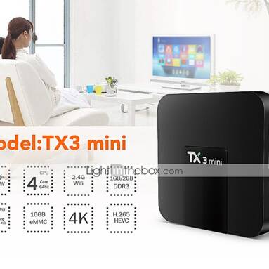 $29 with coupon for Tanix TX3 mini Android7.1.1 TV Box Amlogic from Lightinthebox