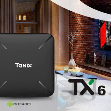 $25 with coupon for Tanix TX6 Mini TV Box Android 9.0 – Black EU Plug from GEARBEST