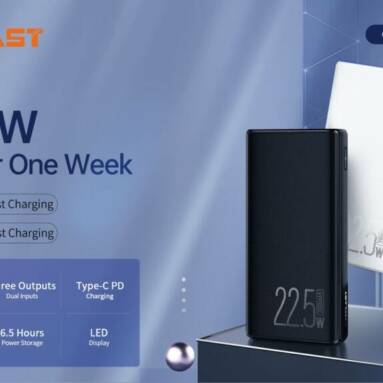 €23 with coupon for Teclast C20 Pro 20000mAh Power Bank LED Display External Battery Power Supply 22.5W PD20W USB*2 SCP QC3.0 Output Support AFC FCP Fast Charging from EU FR warehouse BANGGOOD