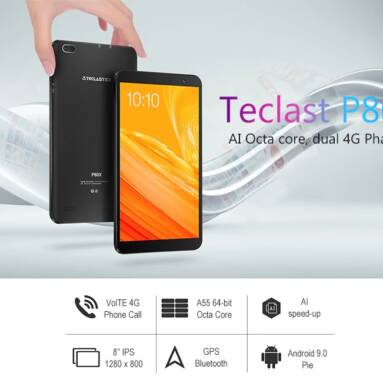 €78 with coupon for Teclast P80X 8.0 inch 4G Phablet Tablet Android 9.0 Spreadtrum SC9863A 1.6GHz Octa Core CPU 2GB RAM 32GB ROM 2.0MP Camera EU Poland Warehouse from GEARBEST