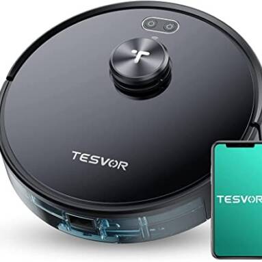 €179 with coupon for Tesvor S4 Robot Vacuum Cleaner 2200Pa Suction Laser Navigation Alexa and Google Home Control for Carpet, Hardwood, Ceramic tile, Linoleum from EU warehouse GSHOPPER