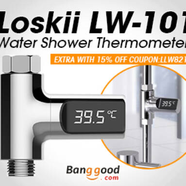 Only $12.74 for Loskii LW-101 LED Display Home Water Shower Thermometer from BANGGOOD TECHNOLOGY CO., LIMITED