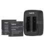 ThiEYE Dual Battery Charger with Two 1100mAh Batteries  -  BLACK