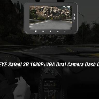 $65 with coupon for ThiEYE Safeel 3R 1080P + VGA Dual Camera Dash Cam – BLACK WITH BUILT-IN BATTERY from GearBest