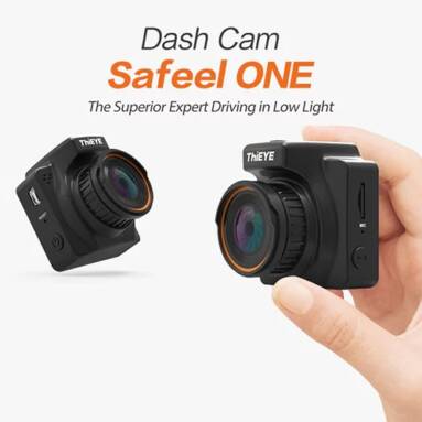 $55 with coupon for ThiEYE Safeel One Dash Camera 1296P Car DVR – BLACK WITH BUILT-IN BATTERY from GearBest