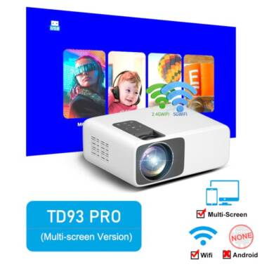 €147 with coupon for Thundeal TD93Pro 1080P Projector WIFI Mirroring Multi-Screen LED Portable Full HD Home Theater from BANGGOOD