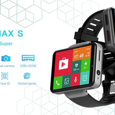 $139 with coupon for Ticwris Max S 4G Smart Watch Phone Android 7.1 MTK6739 Quad Core 3GB / 32GB Smartwatch Heart Rate Pedometer IP67 Waterproof – Black from GEARBEST