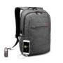 Tigernu Brand External USB Charge Backpack Male Mochila Escolar Laptop Backpack School Bags for Teens  -  BLACK GREY