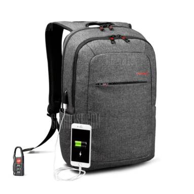 $31 with coupon for Tigernu Brand External USB Charge Backpack Male Mochila Escolar Laptop Backpack School Bags for Teens  –  BLACK GREY from GearBest