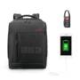 Tigernu Brand USB Charge Backpack Anti-theft Laptop Backpack 14-15.6 inch Laptop Mens Business Backpack School Backpack  -  BLACK GREY