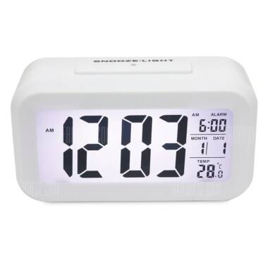 $7 flash sale Timer Calendar Temperature Alarm Clock  –  WHITE from GearBest