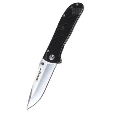 $9 with coupon for Tonife CKT6012 Folding Camping Knife  –  BLACK from GearBest