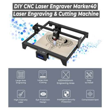 €223 with coupon for Tronxy Marker40 5.5W DIY Laser Engraver Cutter, 0.15 Fixed Focus Laser, 3.5in Touchscreen, 0.01mm Accuracy, 420x400mm from EU warehouse GEEKBUYING