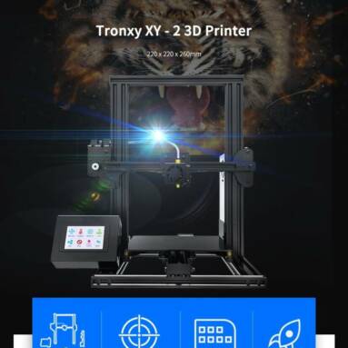 $209 with coupon for Tronxy XY – 2 Quick Assembly Aluminum Alloy 3D Printer – BLACK EU PLUG from GearBest