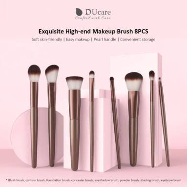 €21 with coupon for U802 – B – XM Exquisite High-end Makeup Brush from Xiaomi youpin 8pcs – LIPSTICK PINK from GEARBEST