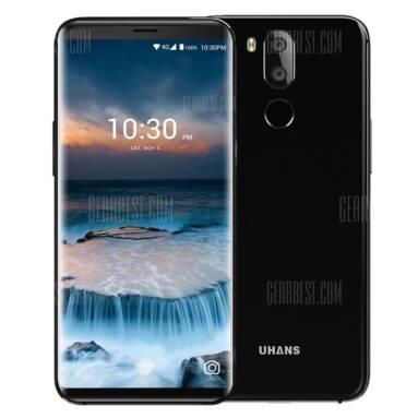 $79 with coupon for UHANS i8 4G Phablet Dual Rear Cameras  –  BLACK from GearBest