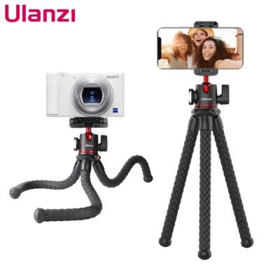 €16 with coupon for ULANZI MT-33 2 in 1 Flexible Mini Octopus Tripod with Cold Shoe Phone Clip Mount Ball Head for Smartphone Camera Live Streaming Vlog from BANGGOOD