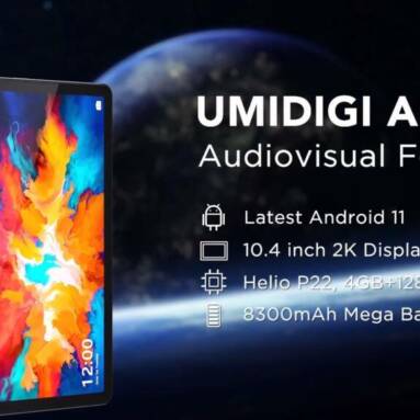 €158 with coupon for UMIDIGI A11 Tab Helio P22 MT8768 Octa Core 4GB RAM 128GB ROM 4G LTE 10.4 Inch 2K Screen Android 11 Tablet from BANGGOOD