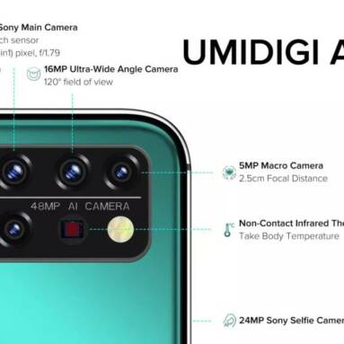 €127 with coupon for UMIDIGI A9 Pro Global Bands 6.3 inch FHD+ Infrared Thermometer 6GB 128GB Helio P60 Android 10 4150mAh 48MP AI Matrix Quad Camera 3 Card Slots 4G Smartphone from EU CZ warehouse BANGGOOD