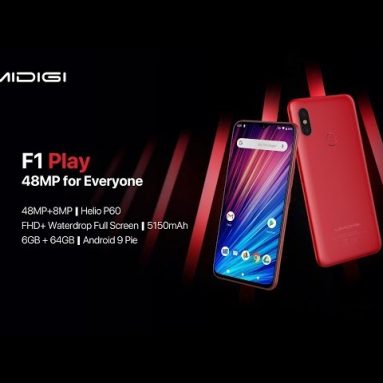 € 109 med kupon til UMIDIGI F1 Play Android 9.0 Global Bands 6.3 Inch FHD + NFC 5150mAh 6GB RAM 64GB ROM Helio P60 Octa Core 2.0GHz 4G Smartphone - Sort (EU-version) fra BANGGOOD