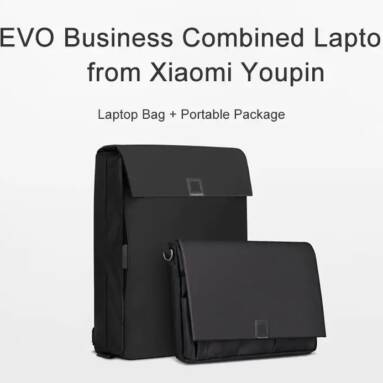 $42 with coupon for UREVO Business Combined Laptop Bag from Xiaomi Youpin – BLACK LAPTOP BAG + SHOULDER BAG from GearBest